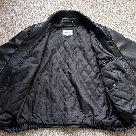 Wilson Leather Black Leather Jacket sz XL - Picture 7 of 16